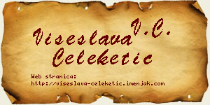 Višeslava Čeleketić vizit kartica